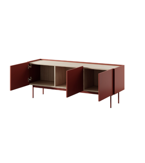 Ensemble meuble TV Couleur Céramique Rouge